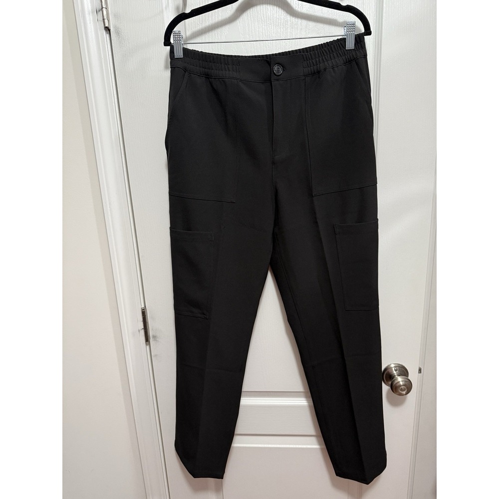 Sanctuary Peace Cargo Pants Womens Size Large Black High Rise Straight Leg EUC
